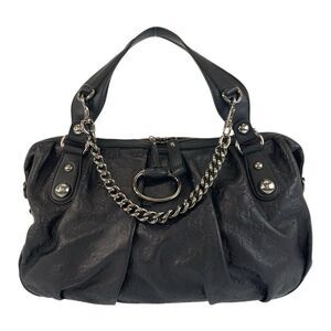 Gucci Leather Horsebit Guccissima Handbag